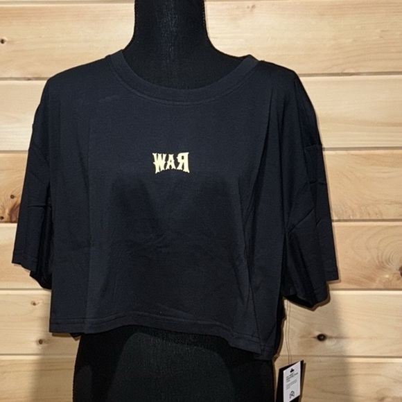 Rawgear Black War Cropped T-Shirt Athletic Wear Large NWT - Picture 3 of 8